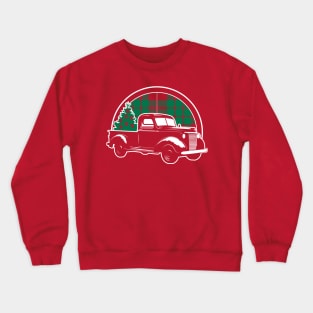 Rustic Christmas Truck Crewneck Sweatshirt
